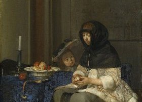 إمرأة تقشر تفاحة إمرأة تقشر تفاحة